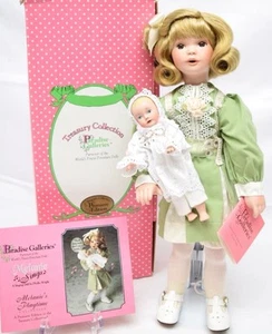 Paradise Galleries MELANIE SINGS 15" Porcelain Doll & 6" Porcelain Bb *No Music* - Picture 1 of 6