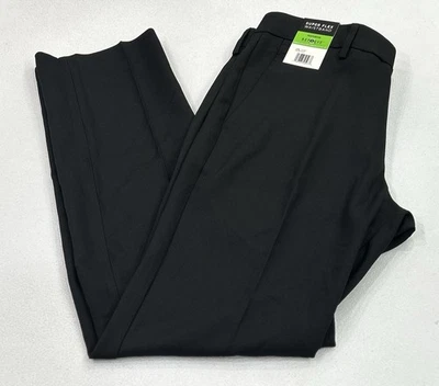 Haggar Men's Comfort Performance Stretch Straight Fit Pants, Black, Size 30x32 - Image 1 of 3