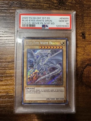 Blue-Eyes White Dragon 2020 MVP1-ENS55 Secret Rare 1st Edition PSA 10 NEW CERT💎 - Image 1 of 2