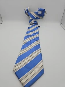 Donald J Trump Signature Collection Herren Seidenkrawatte blau silber gestreift - Bild 1 von 4