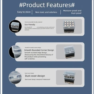 1Pc 12-Compartment Battery Storage Box Visible Lid Design PP Organiser Case - Picture 1 of 8