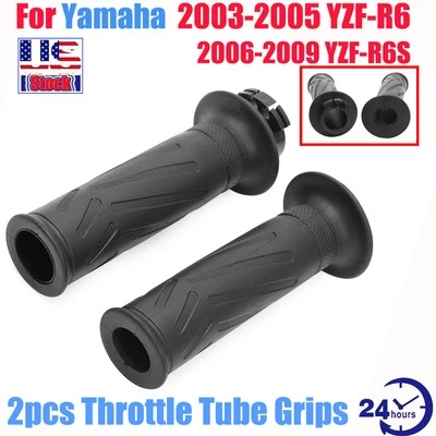 For Yamaha Grips w/ Throttle Sleeve Tube YZFR6 YZF R6 2005 YZFR6S R6S 2003-2009 - Image 1 of 4