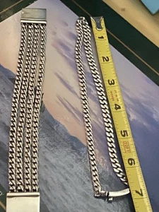 Juego de pulsera y collar de cuatro rollos de plata esterlina de México 113 g - Imagen 1 de 12