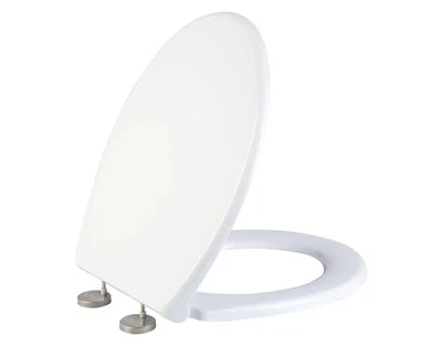 Duroplast Toilettensitz WC Sitz Klobrille weiß/uni ohne Montagematerial *B-Ware - Bild 1 von 2