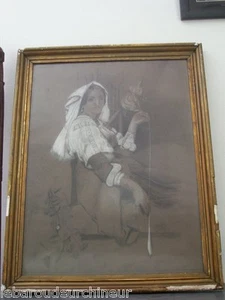 Painting Woman Oriental 1883. Signed - Picture 1 of 1