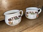 Vintage Soup Mugs Bowls Set Recipe x2 Oxtail Handled VGC