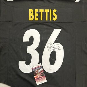 JEROME BETTIS SIGNED AUTOGRAPHED PITTSBURGH STEELERS #36 BLACK JERSEY JSA