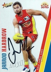 Signed 2015 GOLD COAST SUNS AFL Card JARROD HARBROW - Picture 1 of 1