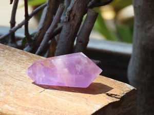 A Grade Amethyst Crystal 2 Pointed Generator 55mm Long Double Terminated Points - Picture 1 of 6