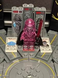 Custom Translucent Pink Sparkle Royal Guard - Printed on Official Lego - Picture 1 of 5