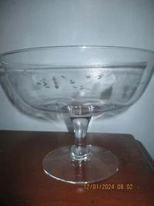 Vintage Crystal Princess House Heritage Flower Footed Pedestal Compote Bowl - Picture 1 of 5