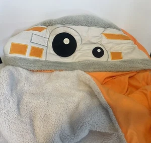 Star Wars BB8 Sleeping Bag Cozy Zippered Youth Kids Disney Blanket Camping - Picture 1 of 3