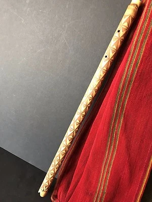 Old Aboriginal Bamboo Flute with Wonderful Carved Designs (d)... - image 1 of 4