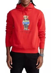 POLO Ralph Lauren Red Racing Bear Hoodie Size Large L Sold Out - New With Tags - Picture 1 of 6