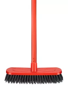 Outdoor Broom with Handle Garden Sweeping Brush Stiff Hard Bristle Yard Sweeper - Picture 1 of 3