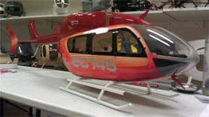 ROBAN 600Size EC-145 PF Wine red RC Helicopter Fuselage Scale KIT Version Model - Picture 1 of 2