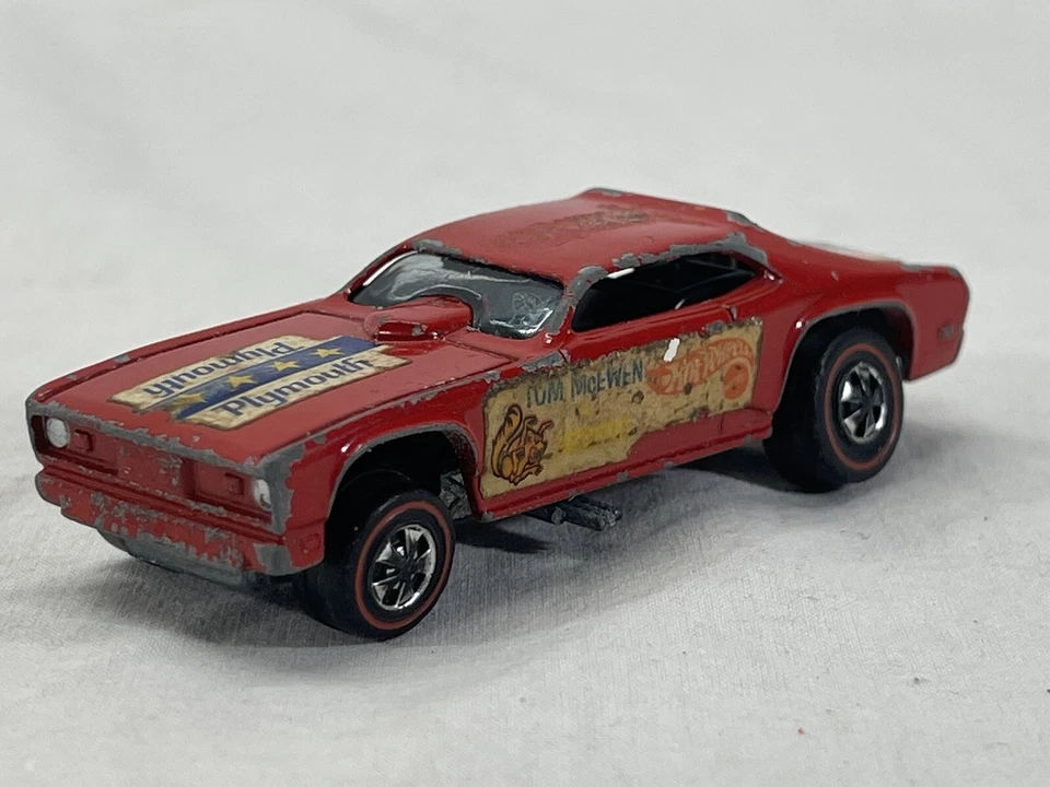 Mattel Hot Wheels Redline Plymouth Tom McEwen 1969 EE. UU. Foto 1 de 4