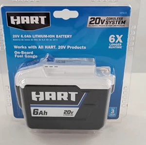 HART 20V 6.0Ah Lithium-Ion Battery HPB05 New Sealed Fits All HART 20V Tools - Picture 1 of 4