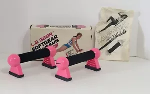 Vintage L.A. Gear 1987 Push-Up Bars Weights Neon Pink Black Aerobic Retro - Picture 1 of 11