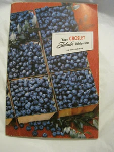 Vintage~Crosley Shelvador Refrigerator Manual~LBDFA - Picture 1 of 11