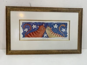 Helen Rhodes Framed Limited Edition Print 460/500 ‘Crazy for You’ Ginger Cats - Picture 1 of 10