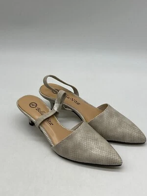 Bella Vita Sarah II Natural Snake Print Synthetic Slingback Kitten Heel Sz 5.5 M - Image 1 of 4