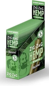 ZIG-ZAG Natural Hemp Non GMO – 2 Per Pack – 25 Pack (OG) Natural - Picture 1 of 2