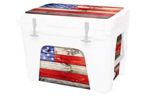Vinyl Cooler Wrap fits YETI Roadie 20 | Decal Skin L+ I- USA Flag WD Color - Picture 1 of 8