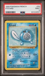 Pokemon Trading Card Game TCG Base Set French Poliwag Ptitard 59/102 PSA 9 - Picture 1 of 2