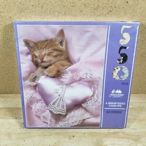 1986 Ron Kimball "40 WINKS" PUZZLE Kätzchen schlafend 550 Teile NEU VERSIEGELT Katze - Bild 1 von 5