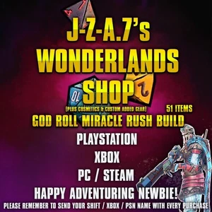 PS/XBOX/PC Tiny Tina's Wonderlands ASCENDED MIRACLE RUSH BUILD PUGLY GOD ROLL - Imagen 1 de 8