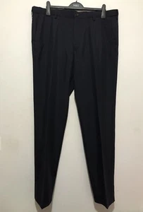 Pantaloni M&S vita attiva vestibilità regolare W40 L33 lavoro ufficio evento navy - Foto 1 di 11