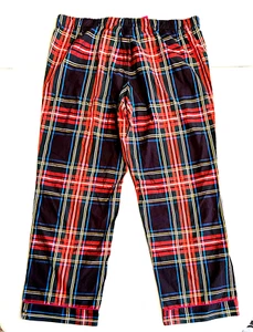 J Crew Hose Damen Nachtwäsche rot kariert Pyjamahose Band zum Binden 3601 - Bild 1 von 8