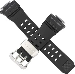 Casio Watch Band Belt For GW-9400J carbon fiber insert 10455216 2 hole type New - Picture 1 of 3