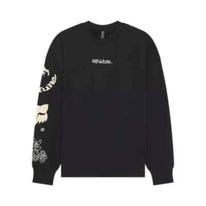 New Fox Racing Lifestyle Hello Future Oversized Crew Sweatshirt / Black Oversize - Picture 1 of 6
