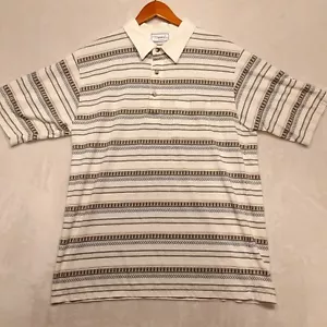 Camisa Polo Classics by Palmland Para Hombre Vintage Talla XL/Beige-Negro Patrón Nativo - Imagen 1 de 9