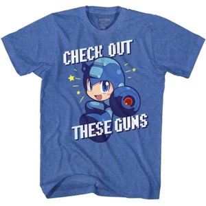 Mega Man 80er Videospiel Check Out These Guns Herren T-Shirt Gamer Merch - Bild 1 von 5