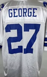Maglietta EDDIE GEORGE Dallas COWBOYS calcio REEBOK replica taglia XL NUOVA bianca NFL - Foto 1 di 2