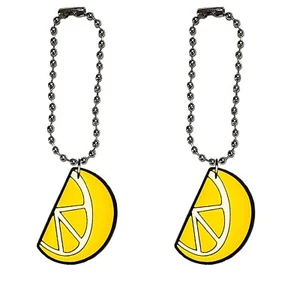 Lemon Wedge Tumbler Chain Cup Mug Bottle Drink Coffee Tea Unique Set of 2 - Picture 1 of 6