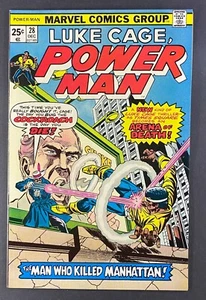 Power Man (1974) #28 casi nuevo- (9,2) Luke Cage primera aplicación cucaracha Hamilton Gil Kane arte - Imagen 1 de 2