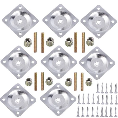 8 комплектов монтажных пластин на ножки мебели с болтами подвески винтами для диванов диванов - Изображение 1 из 4