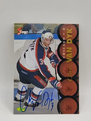 1995 Classic Five Sport Autographed Card #150 Chris Van Dyk Chicago Blackhawks - Image 1 of 2