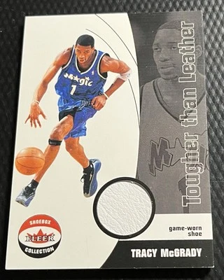 2001 Tracy McGrady Magic 61/100 Fleer Shoebox Tougher Than Leather Shoe Relic - Image 1 of 3