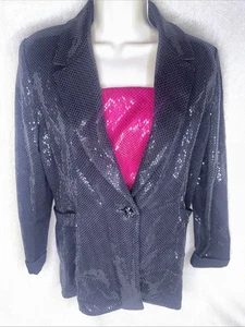 Vintage Couture Sequin Blazer Jacket Size 44 - Picture 1 of 9
