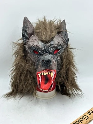 Horror Bestia de miedo Hombre Lobo Máscara Demonio Halloween Noche de luna Lobo Disfraz con disfraces Foto 1 de 4