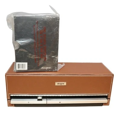 Selector de engranajes de disco 120 marrón tostado de colección sostiene CD o DVD imitación cuero Foto 1 de 4