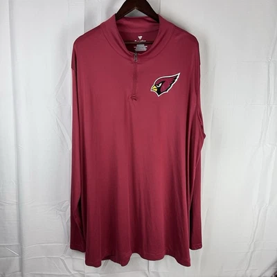 Pullover rojo con cremallera 1/4 de fanáticos del fútbol americano de los Arizona Cardinals para hombre talla 4XL Foto 1 de 4