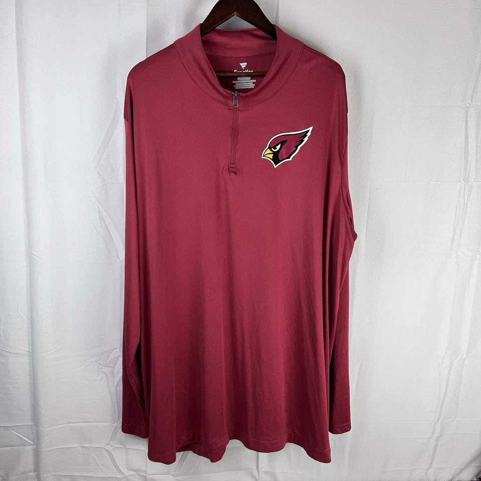 Pullover rojo con cremallera 1/4 de fanáticos del fútbol americano de los Arizona Cardinals para hombre talla 4XL Foto 1 de 4