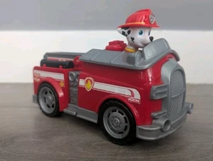Paw Patrol Marshall Figure With Fire Truck Engine Vehicle From Spin Master Toy - Picture 1 of 3