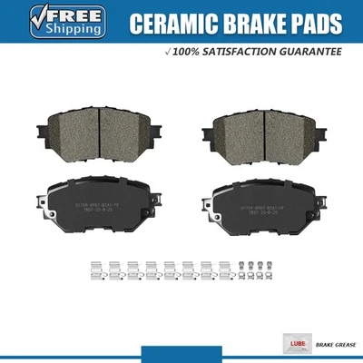 Front Ceramic Brake Pads + Hardware for 2014 2015 - 2018 Mazda 3 Mexico Built - Image 1 of 4